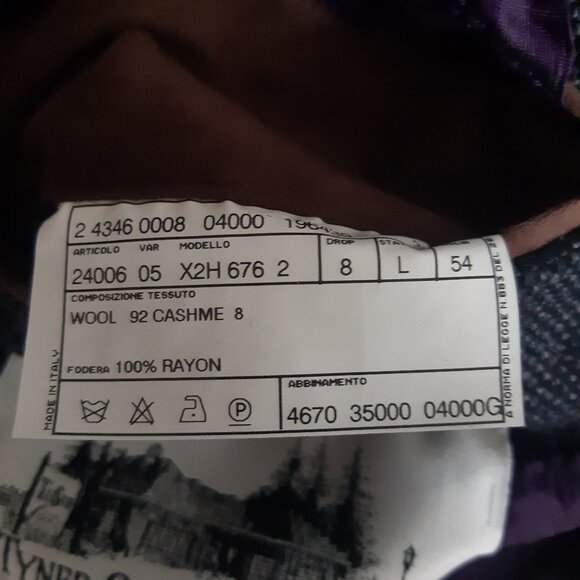 Pal Zileri Concept SZ 44L Charcoal Grey Hopscloth Sport Jacket Blazer - Picture 8 of 16